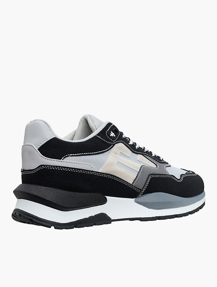 MyRunway | Shop Mazerata Black Primo 1 Faux Nubuck & Mesh Sneakers